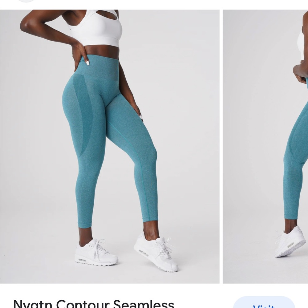 NVGTN teal contour seamless leggings